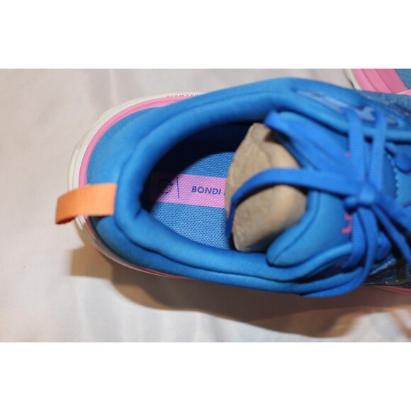 NIB Hoka One Women's Bondi 8 CSAA BLUE PINK RUNNING SNEAKERS SZ 11 WIDE NIB - Picture 4 of 6